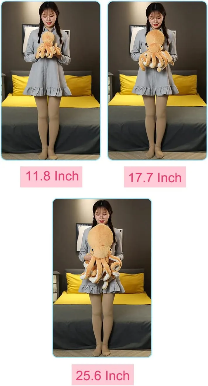 Blue Octopus Plush Doll - 25.6-inch Stuffed Toy for Kids and Lovers - Perfect for Birthday, Christmas, Valentine's Day