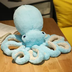 Blue Octopus Plush Doll - 25.6-inch Stuffed Toy for Kids and Lovers - Perfect for Birthday, Christmas, Valentine's Day