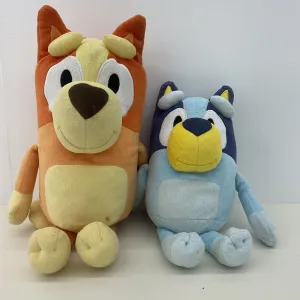 Bluey Cartoon Character Blue Brown Dog Plush Dolls Stuffed Animals Toys