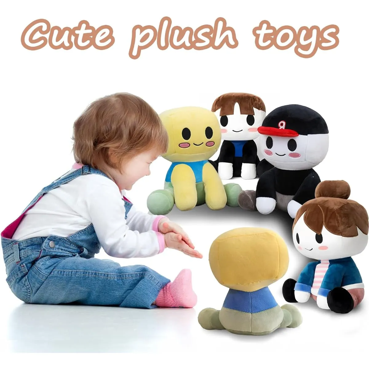 BOIYSY Blox Buddies Plush 7.8 Inch Bacon Buddies Plush Hair Noob Stuffed Toy Guest Buddies Stuffed Animals for Fans