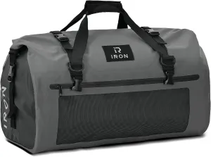 BORLENI Waterproof Motorcycle Dry Duffel Bag Luggage Tail Bag with Large Storage Space,Roll Top Closure, Shoulder Straps, Inner Pocket and Mesh Pocket for Motorcycling Travel Camping (Grey,70L)