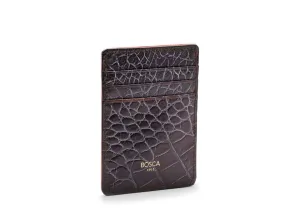 Bosca Men's Vintage Croco - Front Pocket Wallet