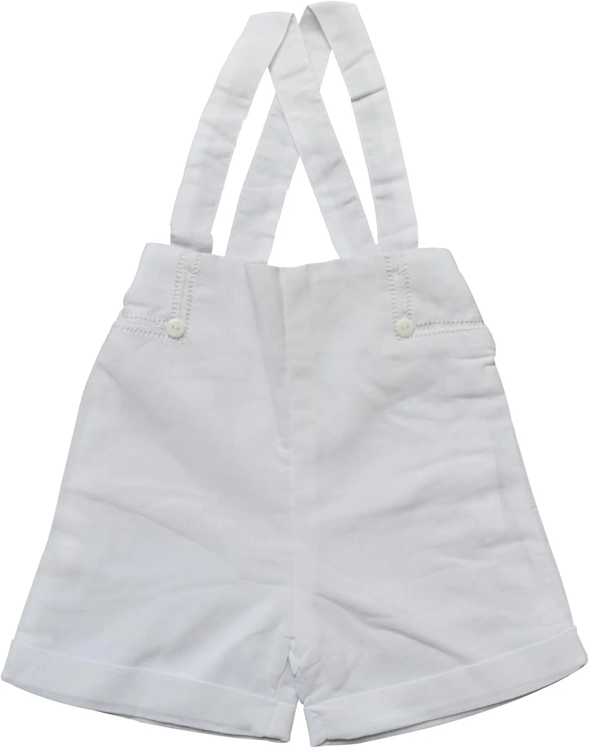 Boys Christening & Baptism Outfit – 3 Piece Set with Bonnet, Adjustable Suspenders, Designed in USA