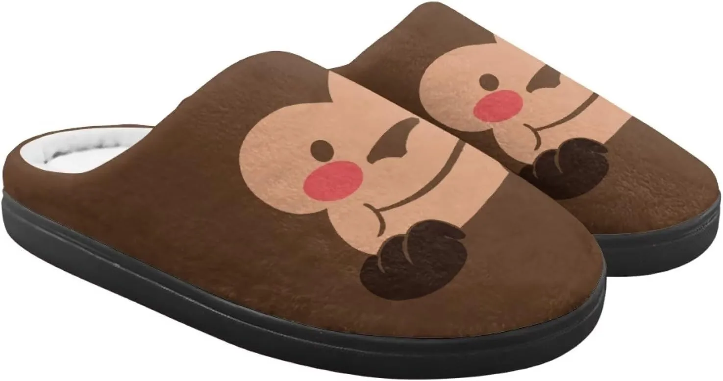 Boys Girls Slippers Plush Warm House Shoes Breathable Kids Flannel Fuzzy Slippers Winter Non Slip Indoor Cotton Shoes US 9-15
