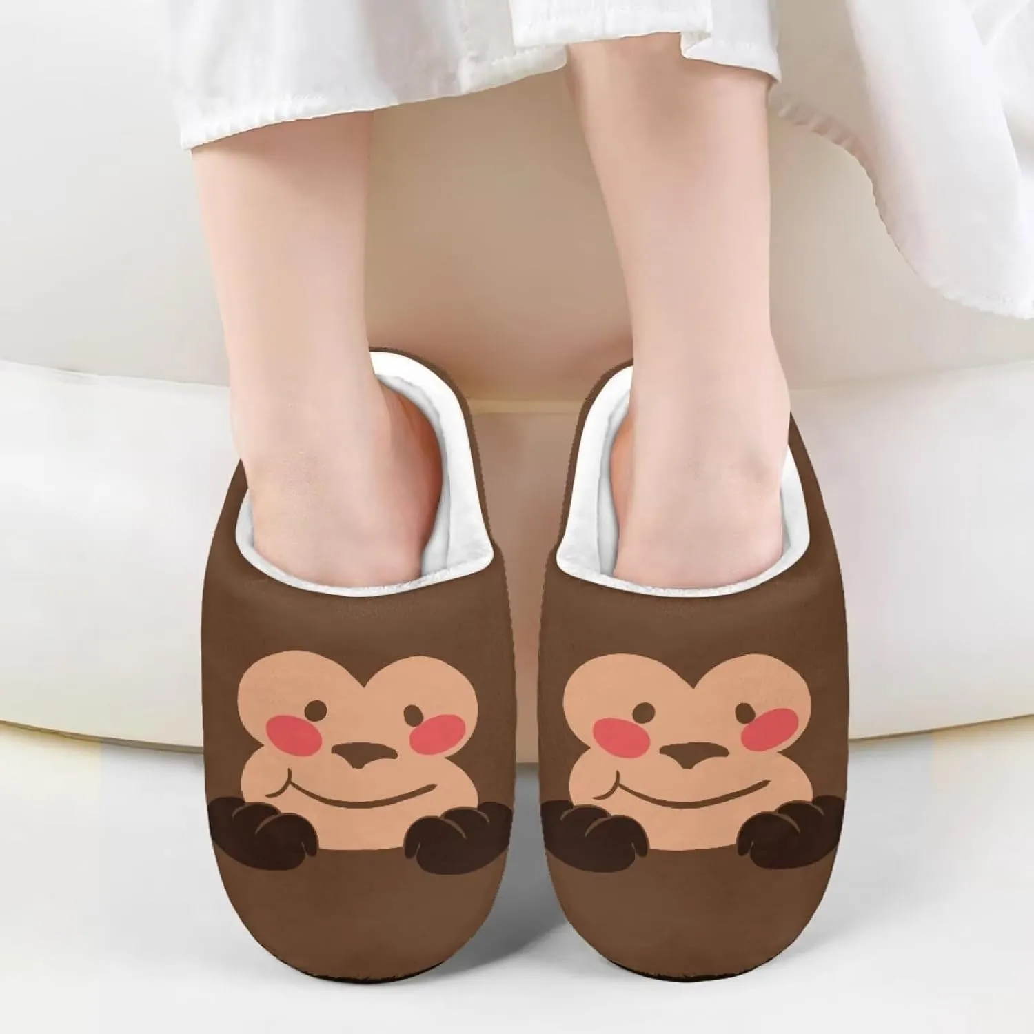 Boys Girls Slippers Plush Warm House Shoes Breathable Kids Flannel Fuzzy Slippers Winter Non Slip Indoor Cotton Shoes US 9-15