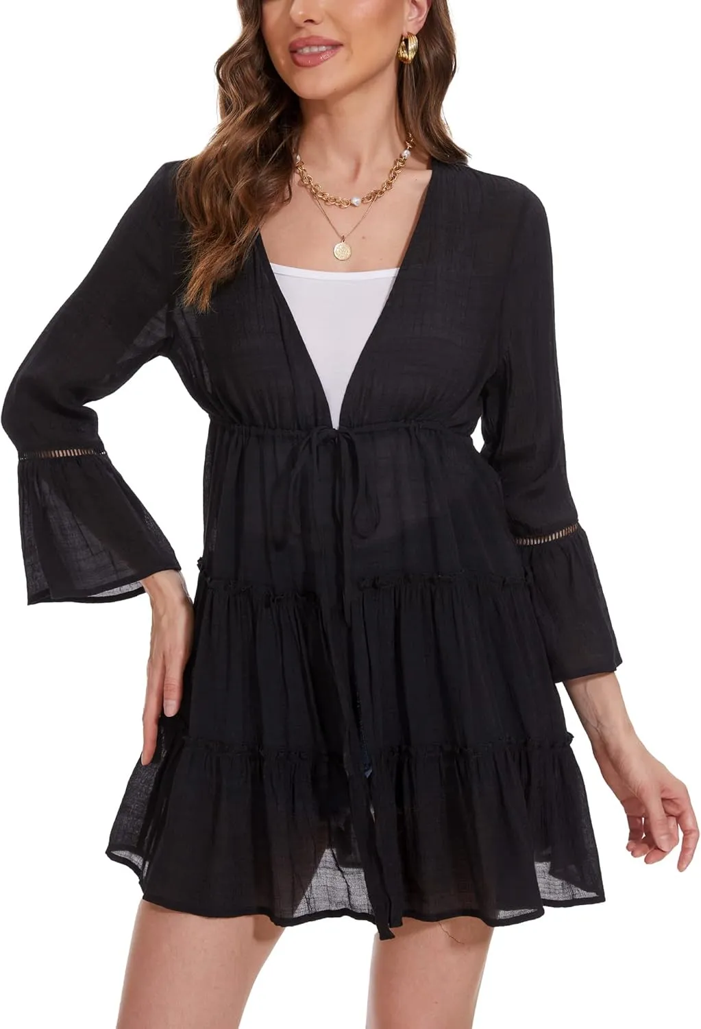 Breezy Lane Swimsuit Coverup Vacation Outfits for Women Beach Pool Cover Up for Swim Beach Dresses