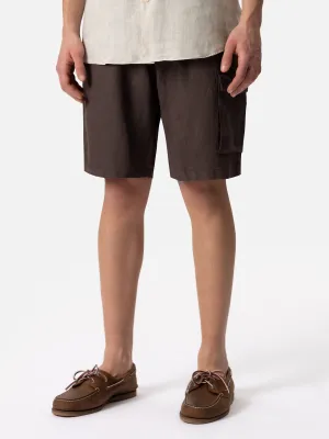 Brown linen bermuda Marseille