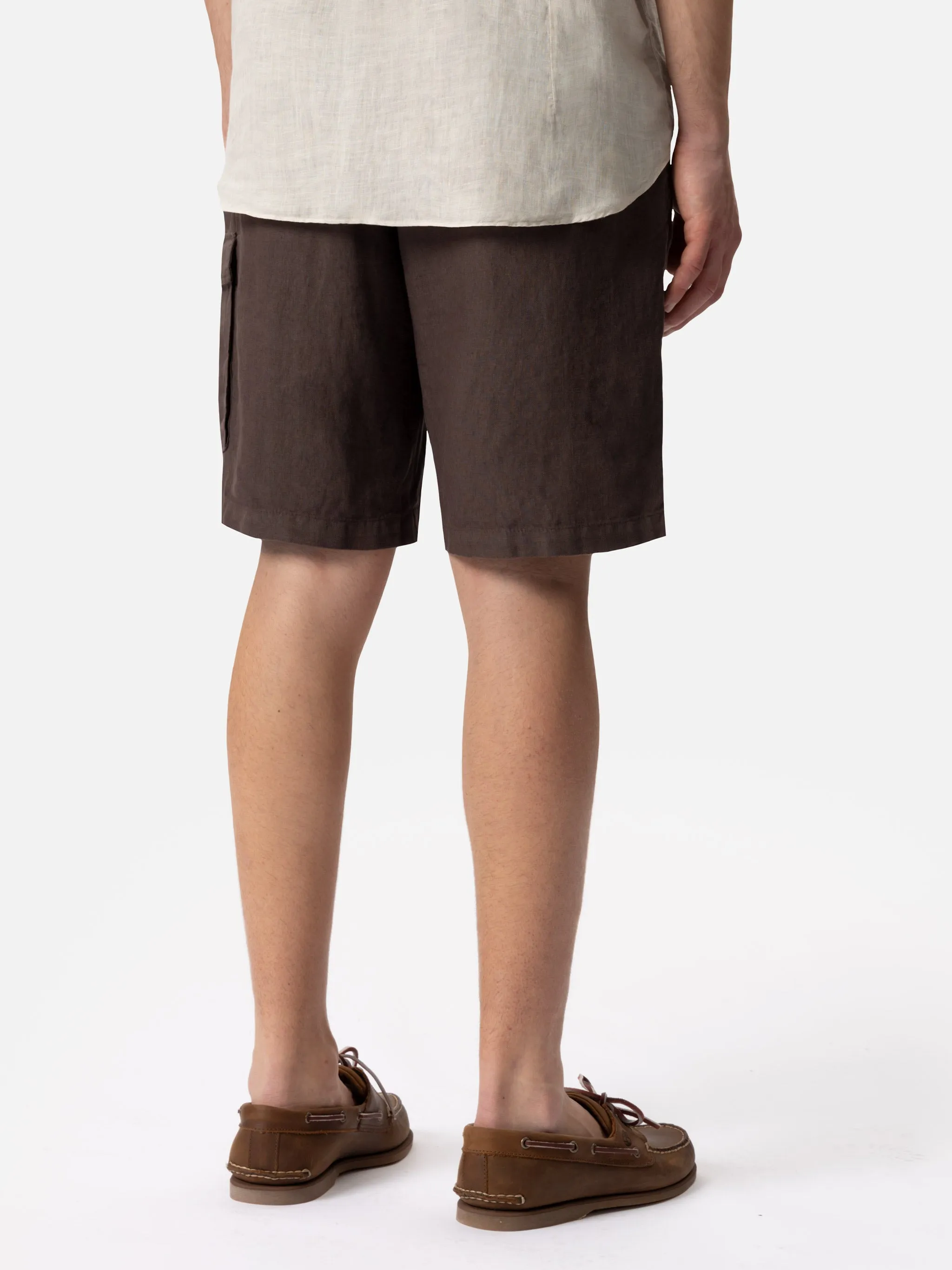Brown linen bermuda Marseille