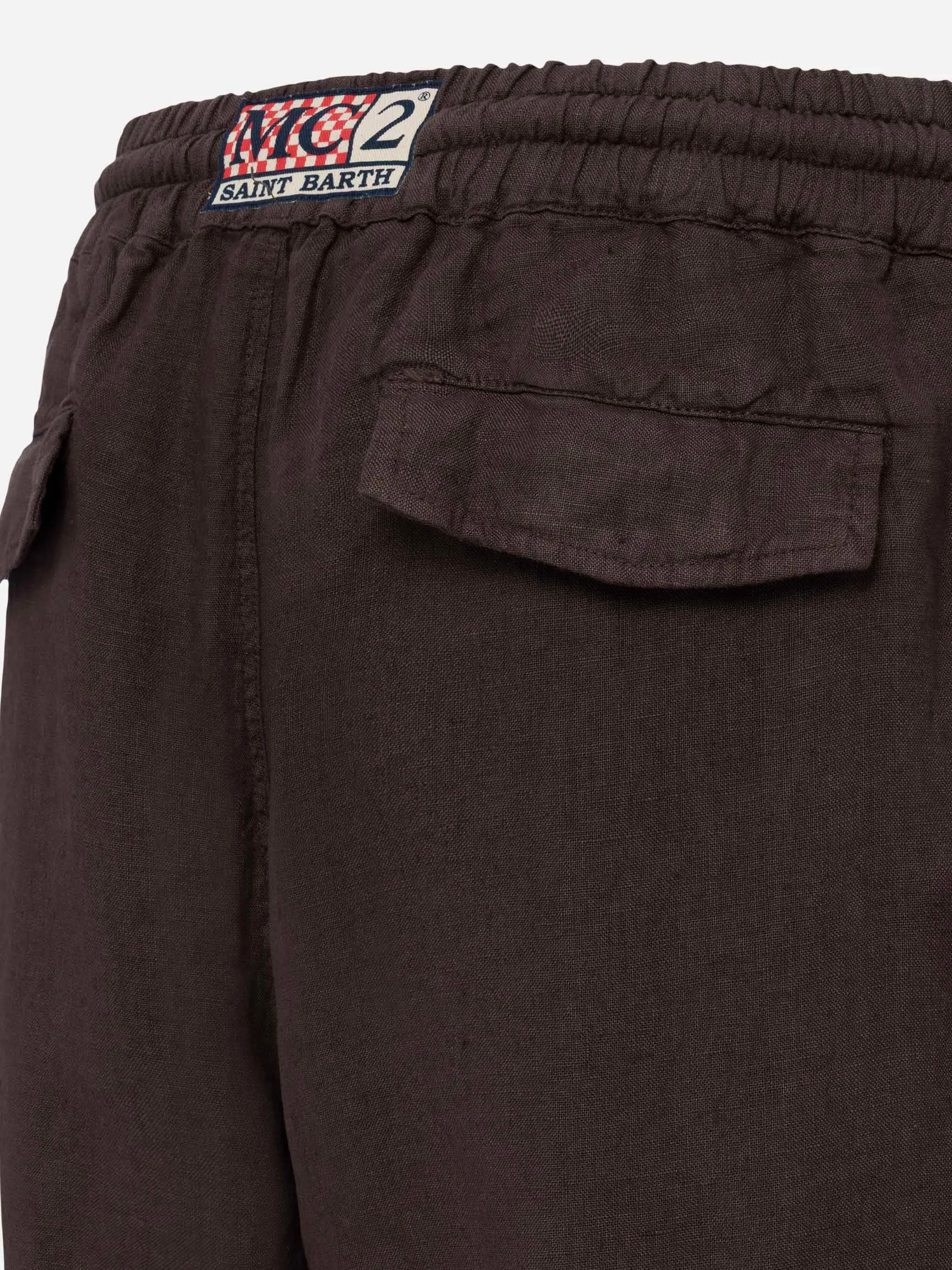 Brown linen bermuda Marseille