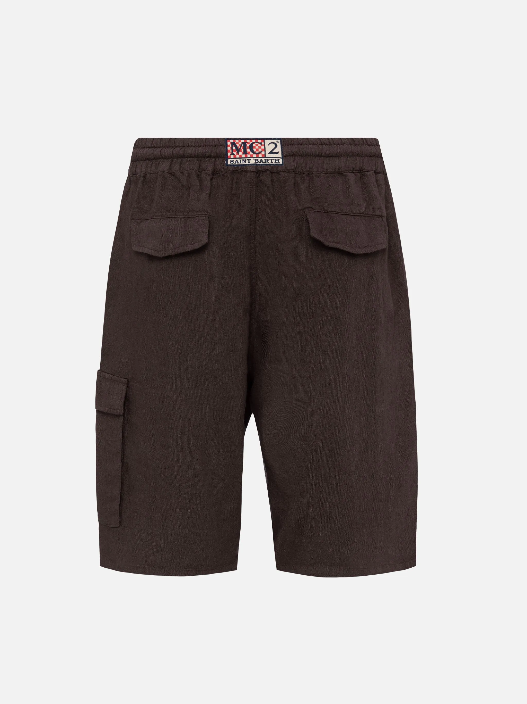 Brown linen bermuda Marseille