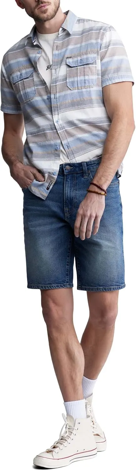 Buffalo David Bitton Men's Relaxed Straight Dean Denim Shorts