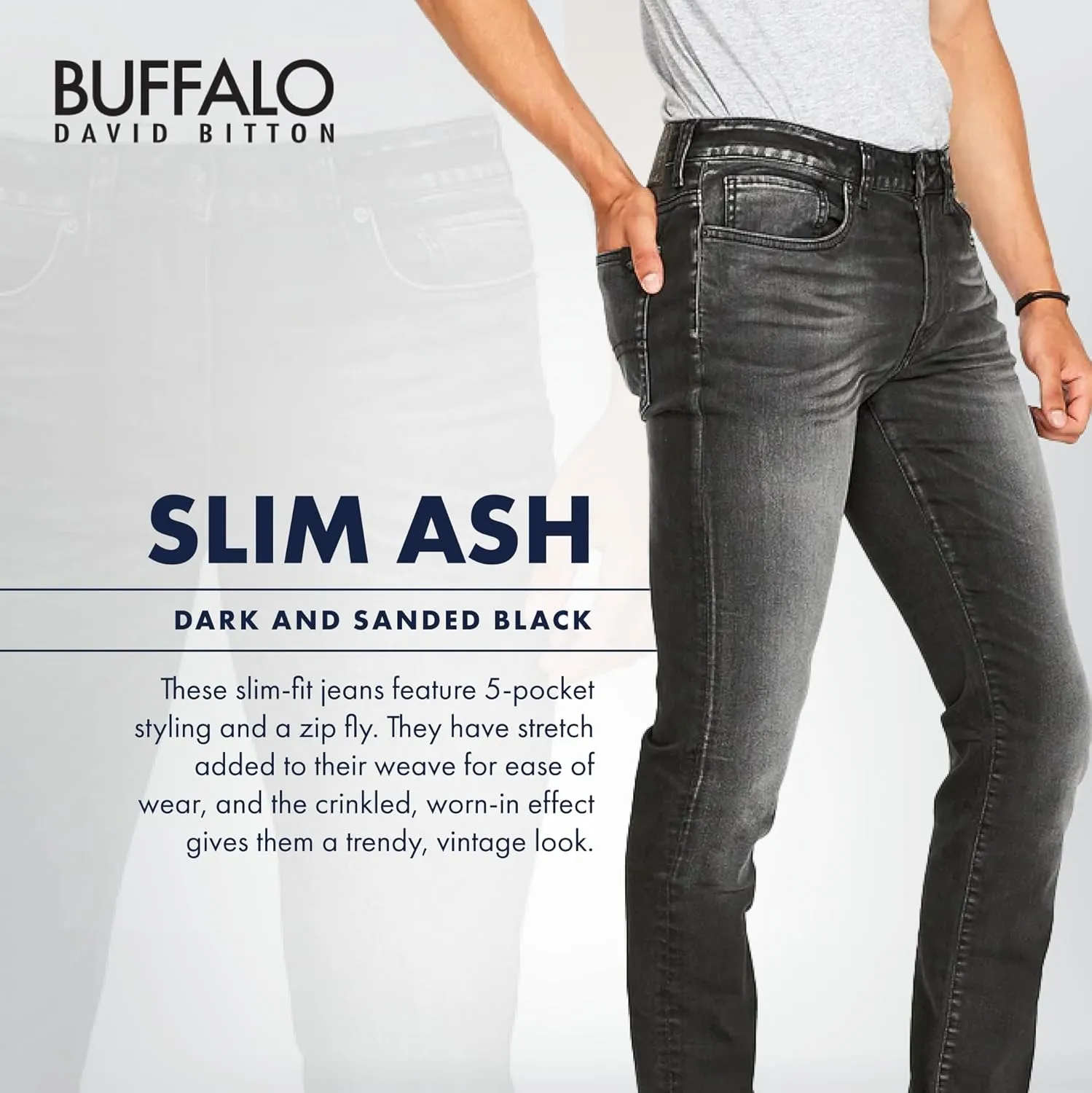 Buffalo David Bitton Men's Slim Ash Jeans