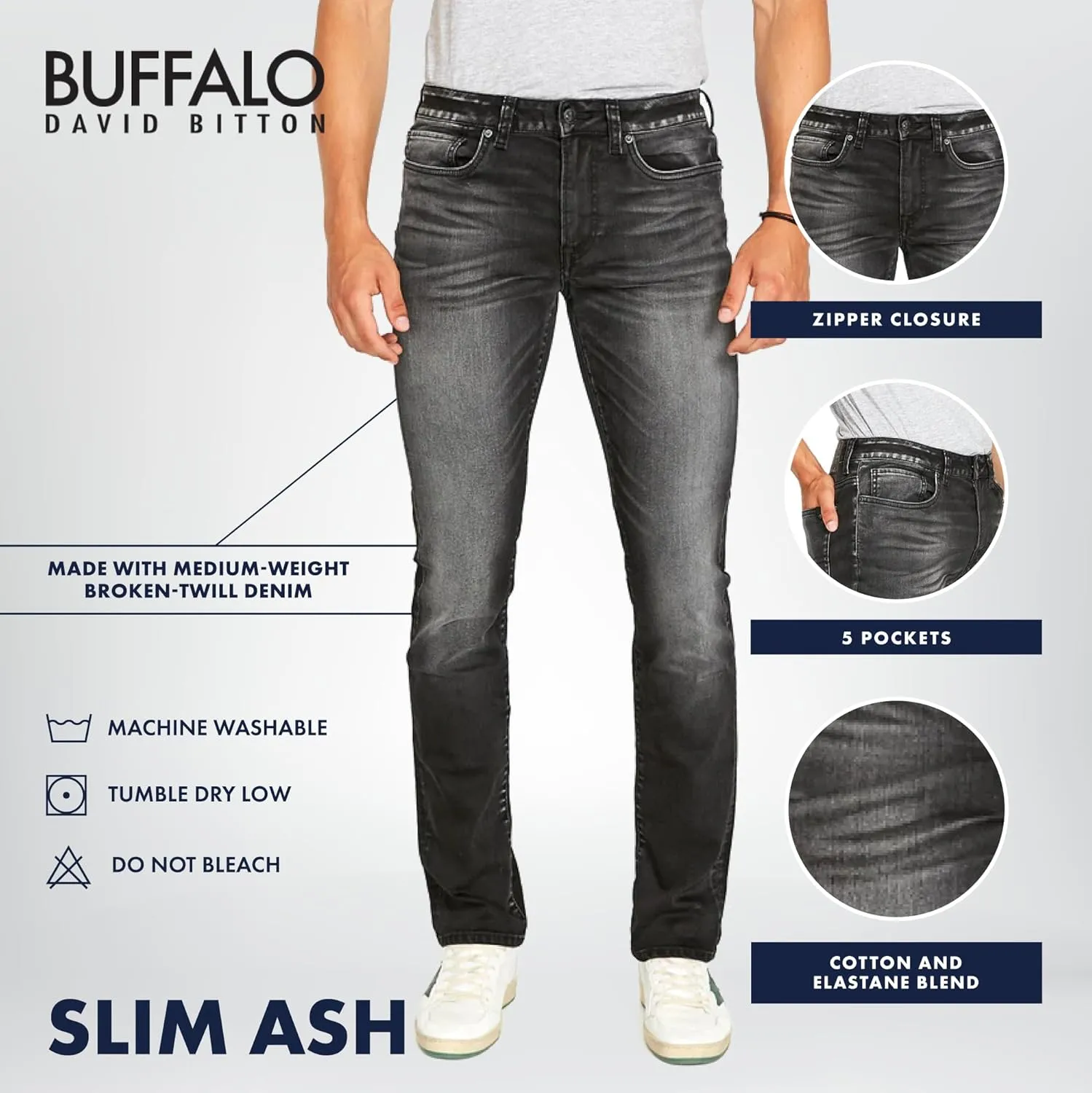 Buffalo David Bitton Men's Slim Ash Jeans