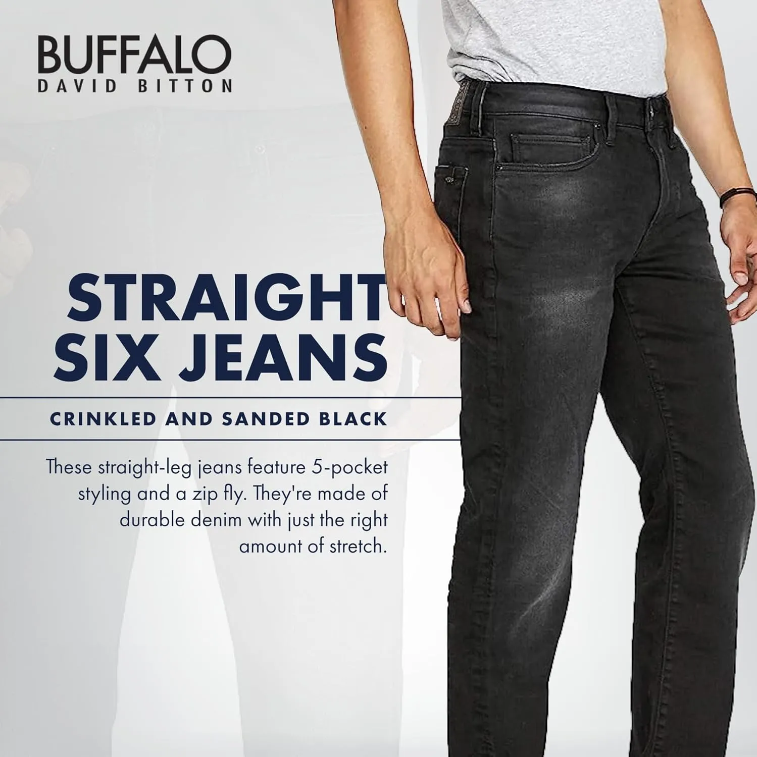 Buffalo David Bitton Men's Straight Six Jeans