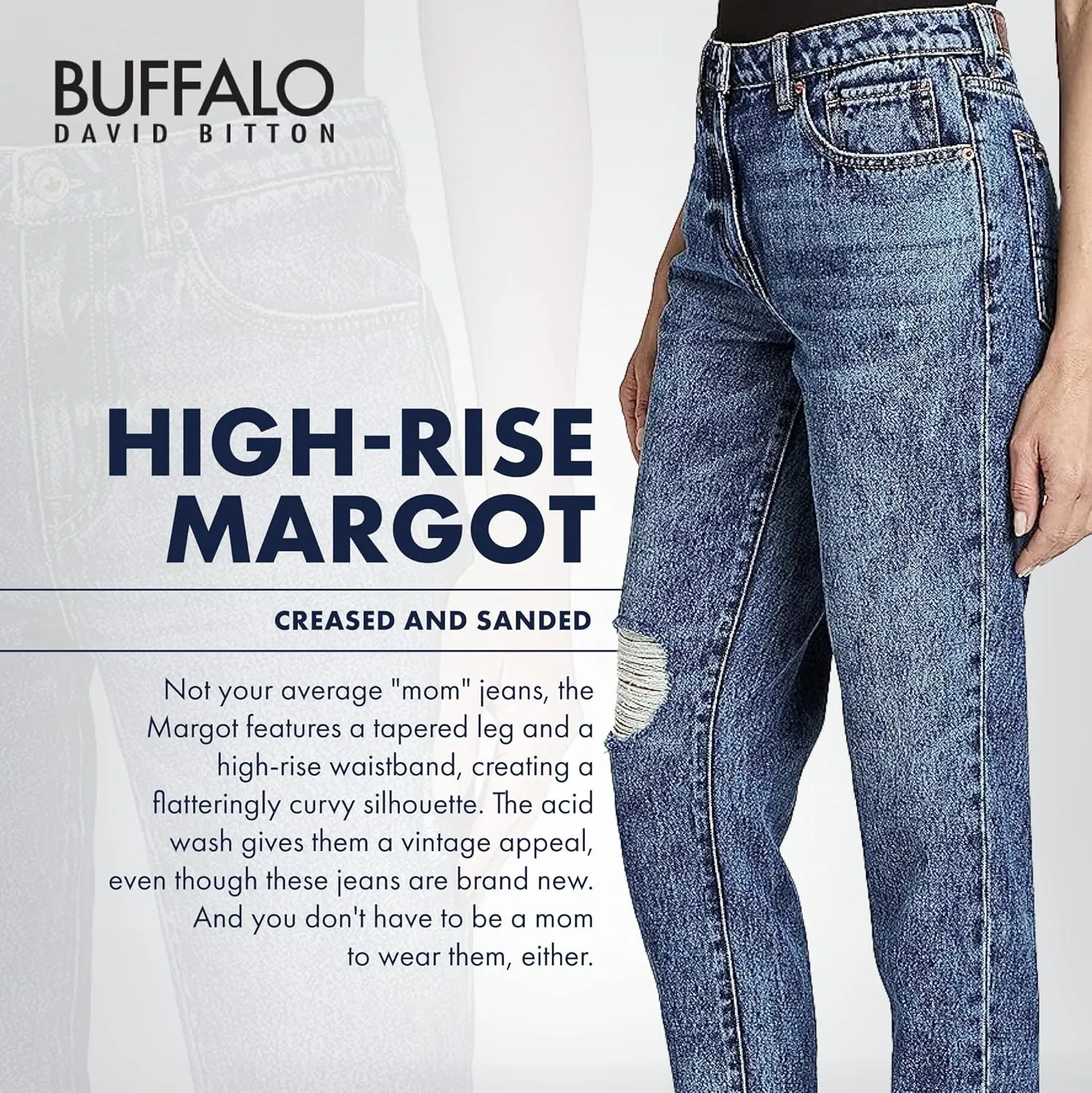 Buffalo David Bitton Women's Madison Relaxed Boyfriend Jeans