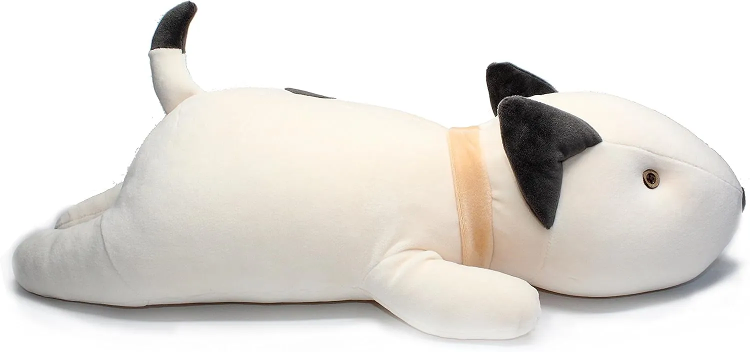 Bull Terrier Dog Big Hugging Pillow Soft Plush Toy Stuffed Animals White 21"