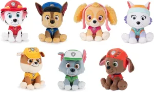 Bundle of 7 Paw Patrol 6-inch Plush Characters: Chase, Marshall, Skye, Everest, Rubble, Zuma and Rocky, Multi-colored