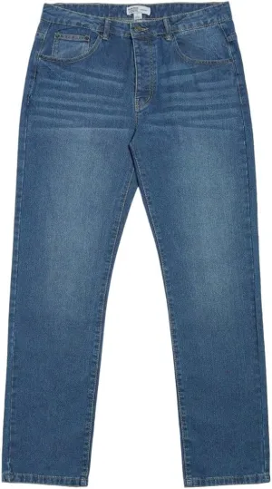 Burton Mens Mid Wash Straight Jeans (36S) (Dark Blue)