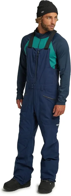Burton Mens' Reserve 2L Waterproof Snow Bib Pants (Short)