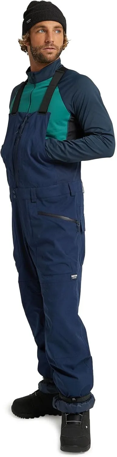 Burton Mens' Reserve 2L Waterproof Snow Bib Pants (Short)