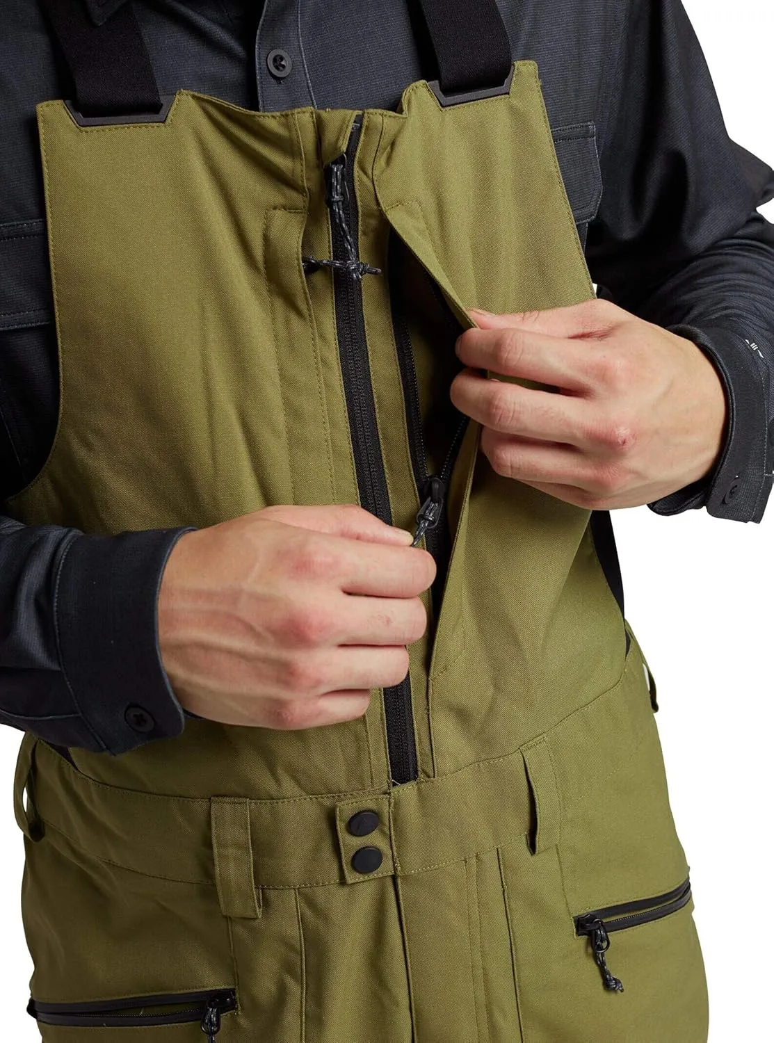 Burton Mens' Reserve 2L Waterproof Snow Bib Pants (Short)