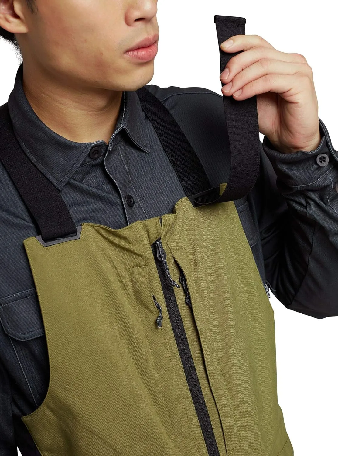 Burton Mens' Reserve 2L Waterproof Snow Bib Pants (Short)