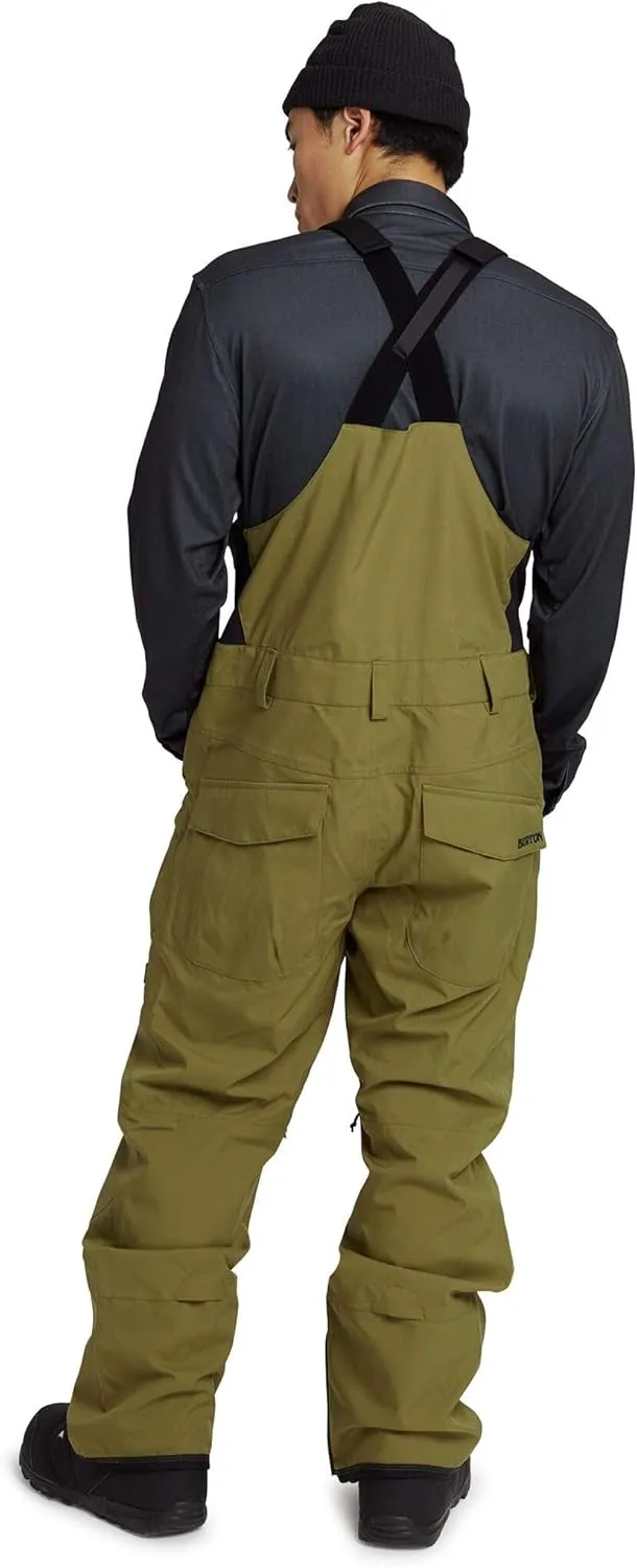 Burton Mens' Reserve 2L Waterproof Snow Bib Pants (Short)