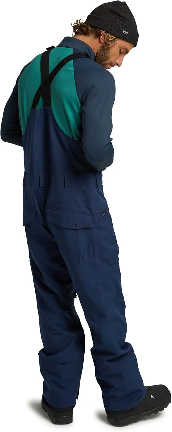 Burton Mens' Reserve 2L Waterproof Snow Bib Pants (Short)