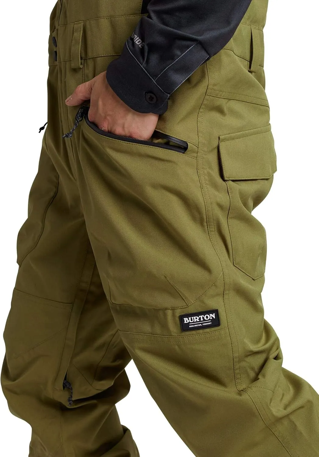 Burton Mens' Reserve 2L Waterproof Snow Bib Pants (Short)