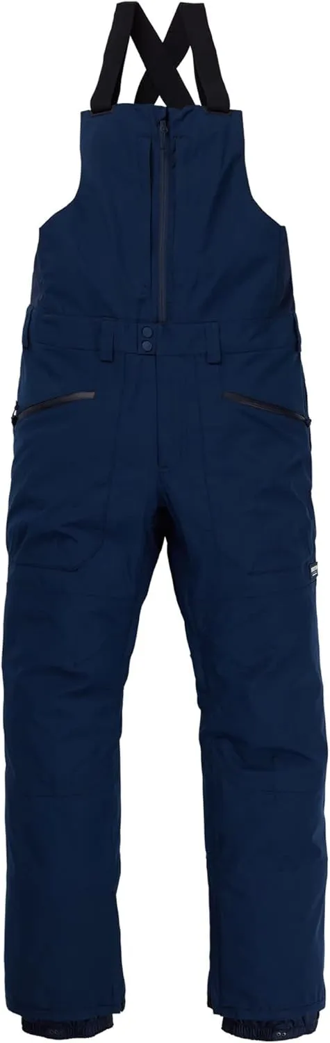 Burton Mens' Reserve 2L Waterproof Snow Bib Pants (Short)