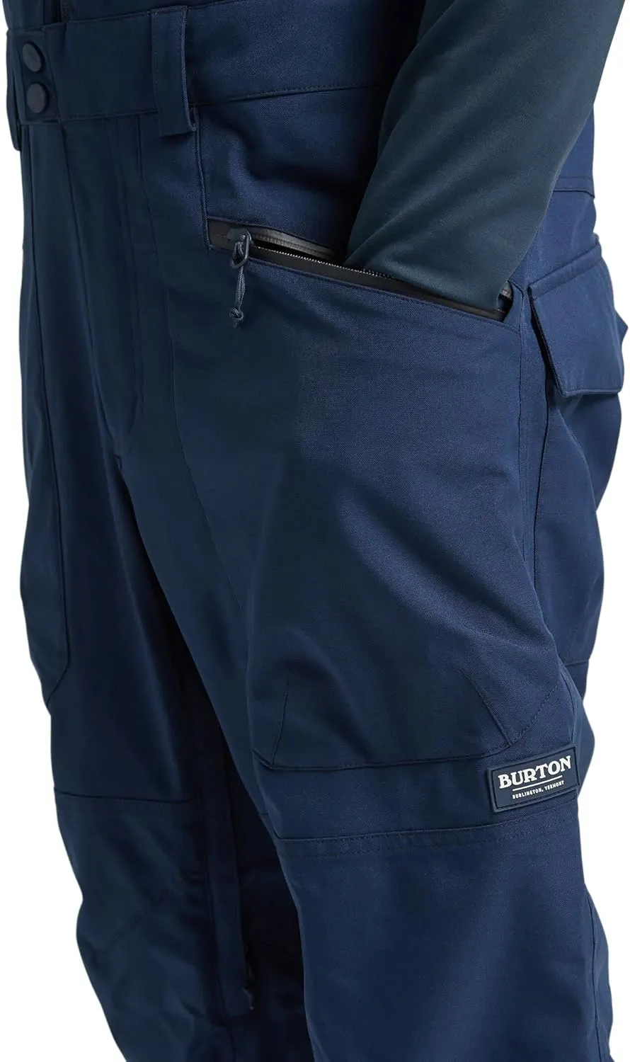 Burton Mens' Reserve 2L Waterproof Snow Bib Pants (Short)