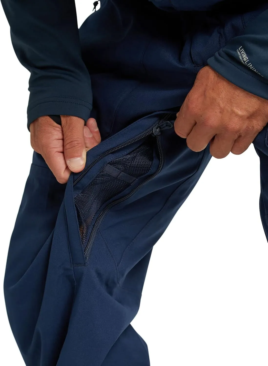 Burton Mens' Reserve 2L Waterproof Snow Bib Pants (Short)