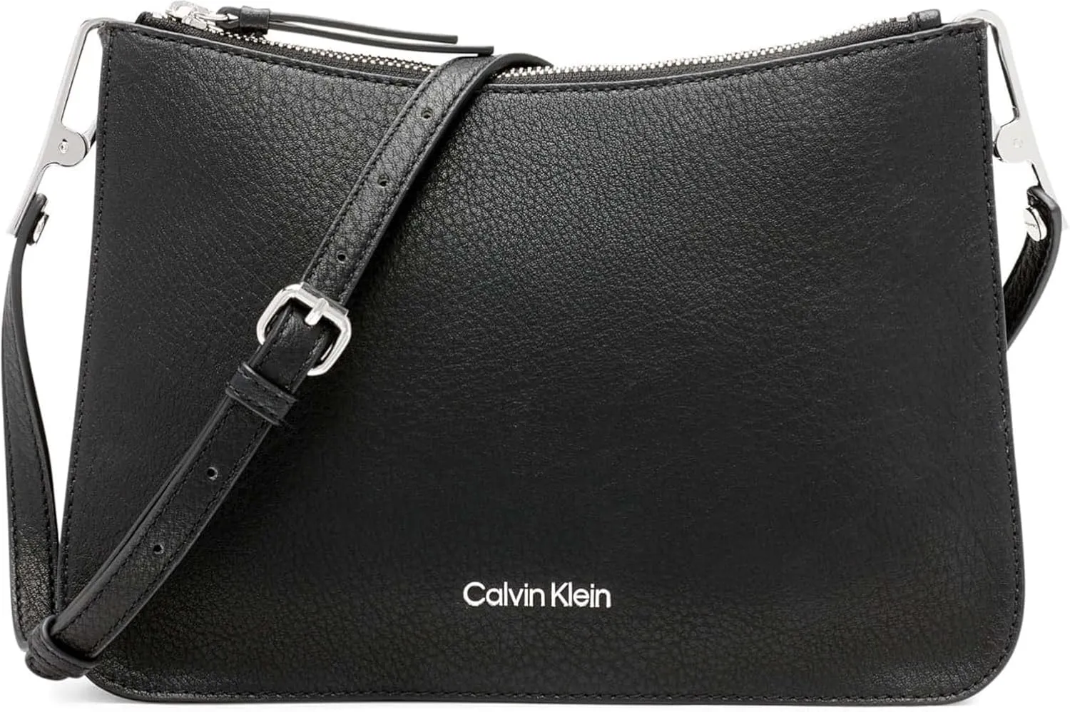 Calvin Klein Sonoma Bubble Lamb Novelty Messenger Crossbody, black/silver, One Size