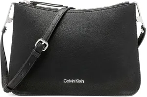 Calvin Klein Sonoma Bubble Lamb Novelty Messenger Crossbody, black/silver, One Size