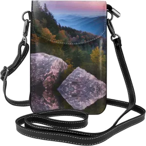 Canadian Smokey Mountain Cliff Small Cell Phone Purse - Ideal Travel Accessory for Women and Teens - Adjustable Strap