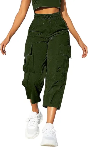 Capri Pants for Women Palazzo Lounge Pants Summer Dandelion Graphic Cropped Cotton Linen Comfy Baggy Trousers