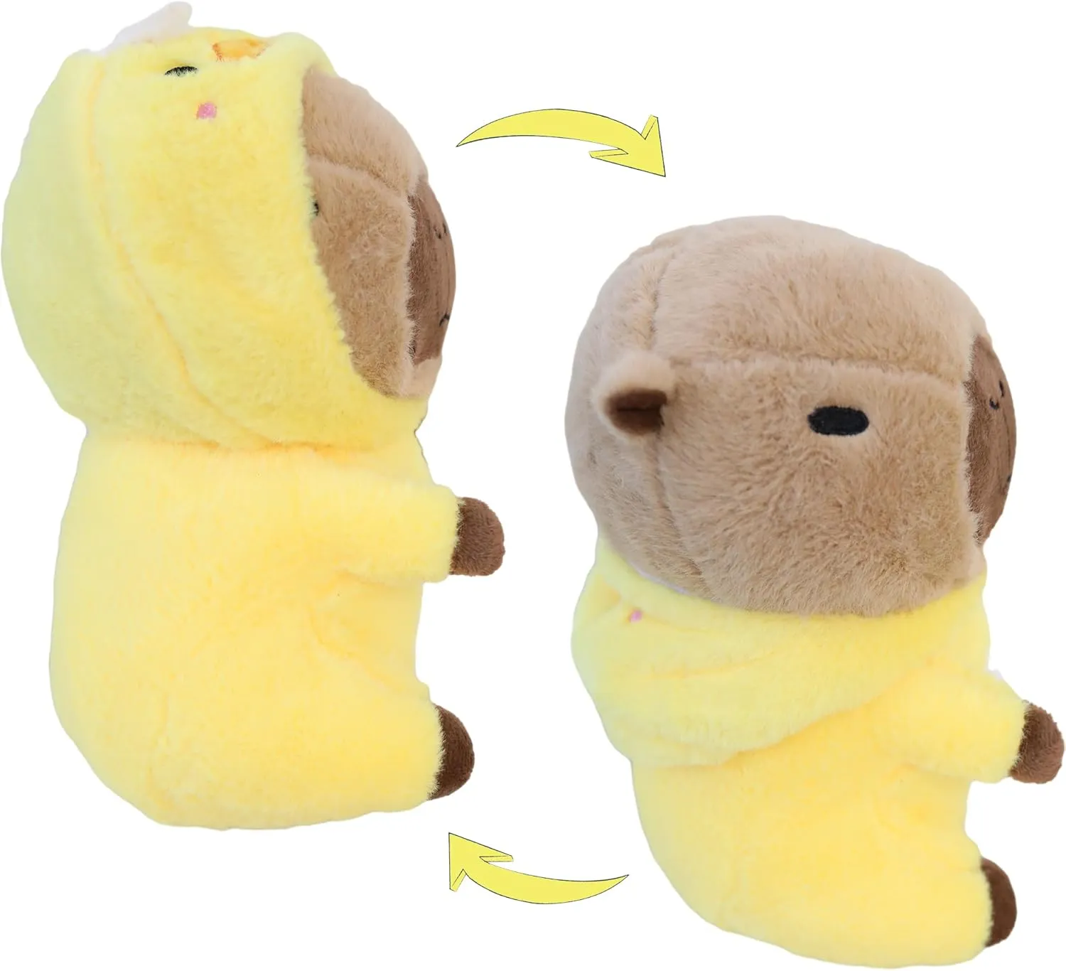 Capybara - Duck Stuffed Animal Capybara Wearing Yellow Duck Costume Plushies Dressed as Cute Funny Plush Toys for Kids Stuffed Animals Gift for Lover 10 Inch