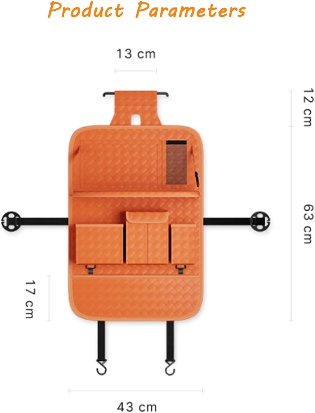 Car Rear Seat Back Storage Bag for Ford F-150 2018-2024,Storage Pockets with Foldable Tray Protectorsm,Kick Mats Travel Accessories,2pcs-D