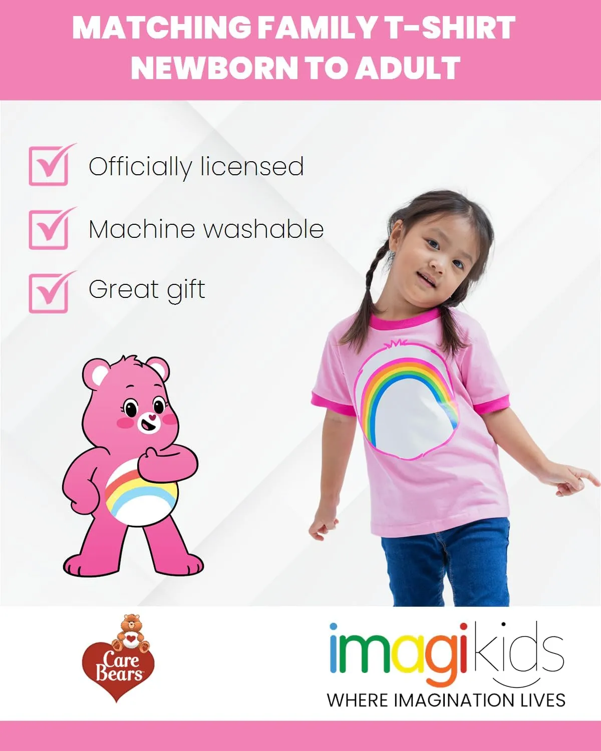 Care Bears Matching Family T-Shirt Newborn to Adult Sizes (0-3 Months - 2XL)
