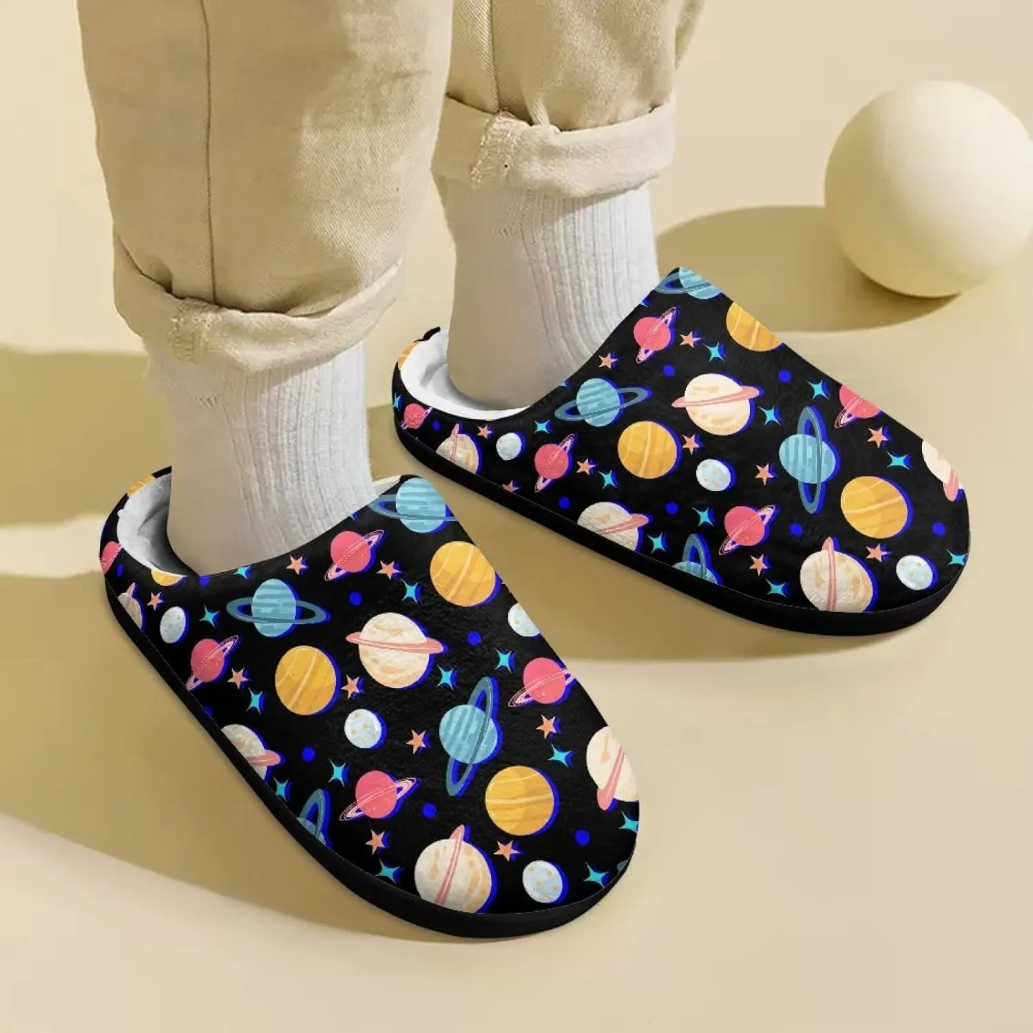 Cartoon Children's Plush Slippers for Boys Girls House Fuzzy Non-Slip Winter Warm Fluffy Lightweight Comfort Soft Indoor Outdoor Washable Slippers US Size 9-15