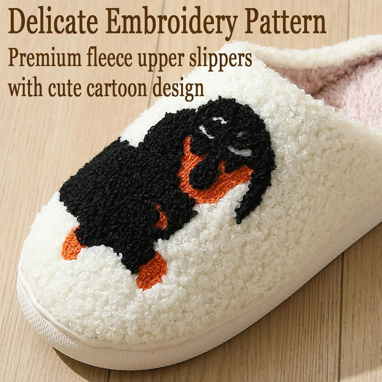 Cartoon Slippers for Women Men, Soft Fluffy Warm Lightweight Non-Slip Cute House Slippers Slip-On Cozy Indoor Outdoor Heart Meet Ne at Night Mushroom Cherry Strawberry Evil Eye Slippers