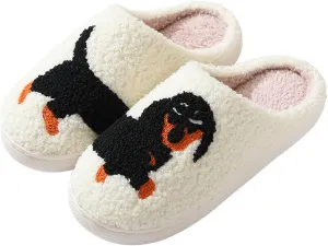 Cartoon Slippers for Women Men, Soft Fluffy Warm Lightweight Non-Slip Cute House Slippers Slip-On Cozy Indoor Outdoor Heart Meet Ne at Night Mushroom Cherry Strawberry Evil Eye Slippers