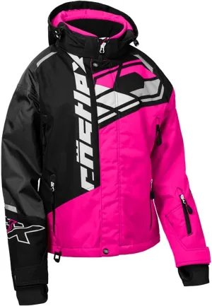 Castle X Women's Code G4 Snowmobile Jacket (Pink Glo/Black/Charcoal - Large)