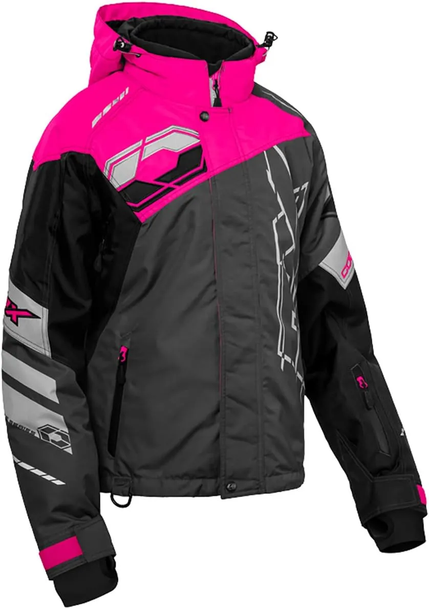 Castle X Women's Code Jacket in Charcoal/Pink Glo/Black Size Medium