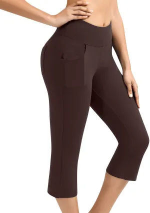 Ceboyel Women High Waist Capri Yoga Pants Soft Workout Sweatpants Causal Lounge Crop Pants Comfy Active Jogger 2023