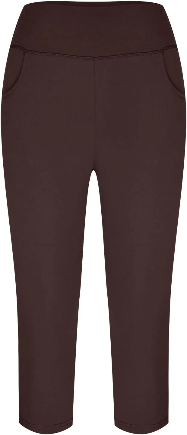 Ceboyel Women High Waist Capri Yoga Pants Soft Workout Sweatpants Causal Lounge Crop Pants Comfy Active Jogger 2023