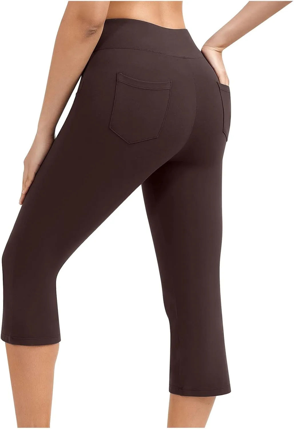 Ceboyel Women High Waist Capri Yoga Pants Soft Workout Sweatpants Causal Lounge Crop Pants Comfy Active Jogger 2023