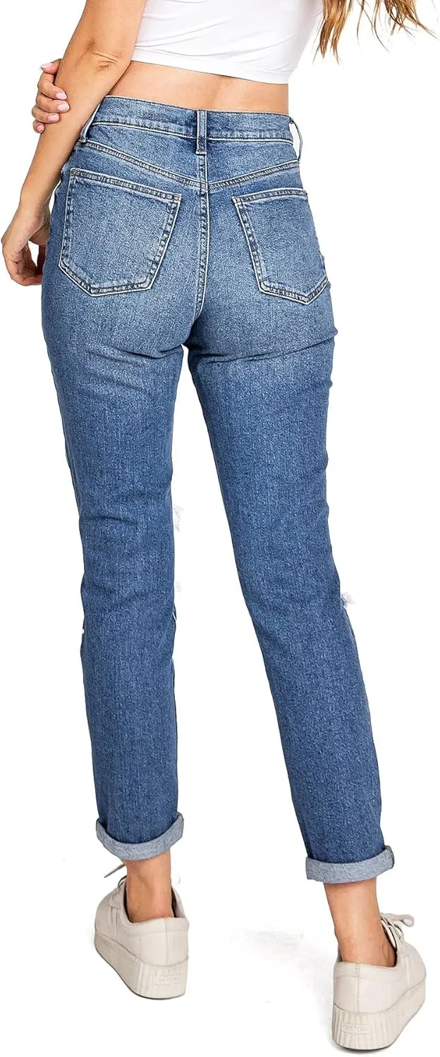 Celebrity Pink Women's Juniors High Rise Slim-Straight Jeans