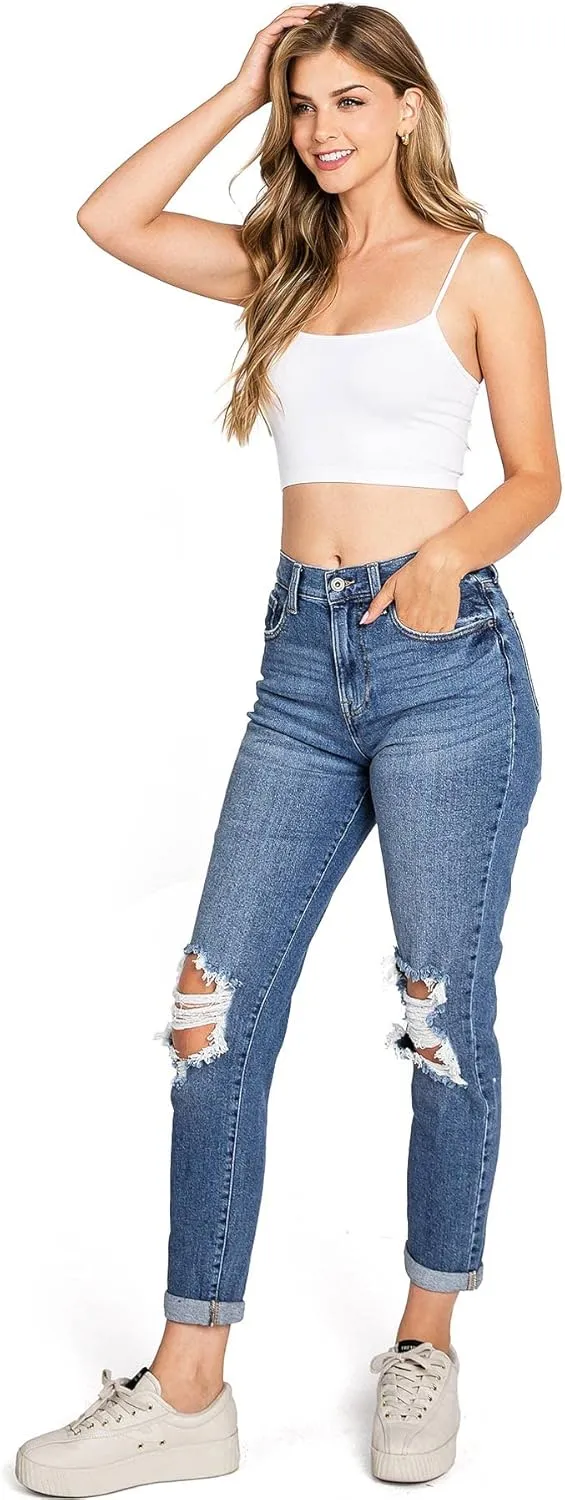 Celebrity Pink Women's Juniors High Rise Slim-Straight Jeans