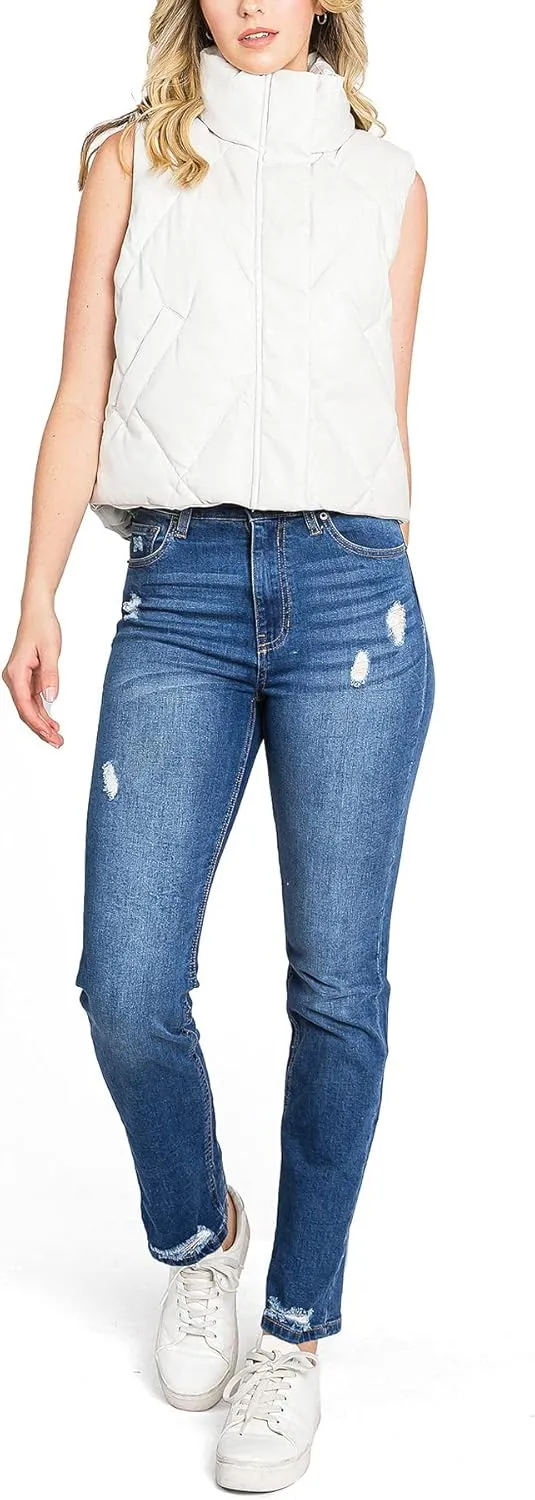 Celebrity Pink Women's Juniors High Rise Straight Leg Jeans
